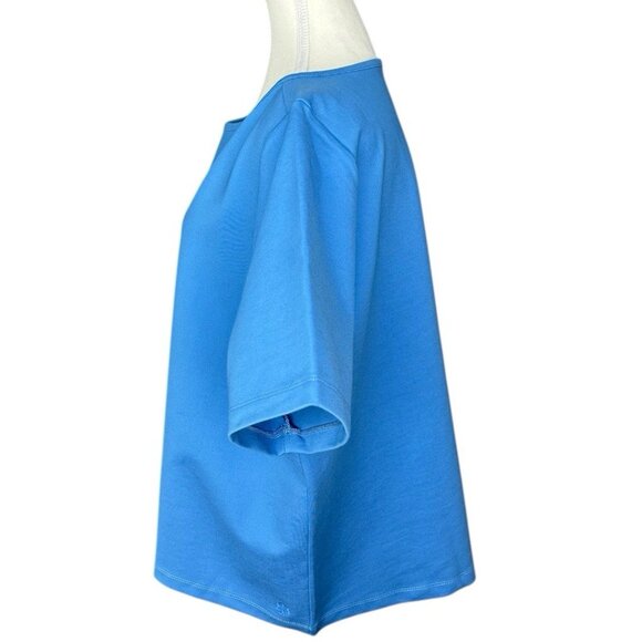 Betabrand Women’s NWT Tide Pool Boat Neck Short Sleeve Boxy Hi-Low Top XL/C47 - Picture 2 of 12